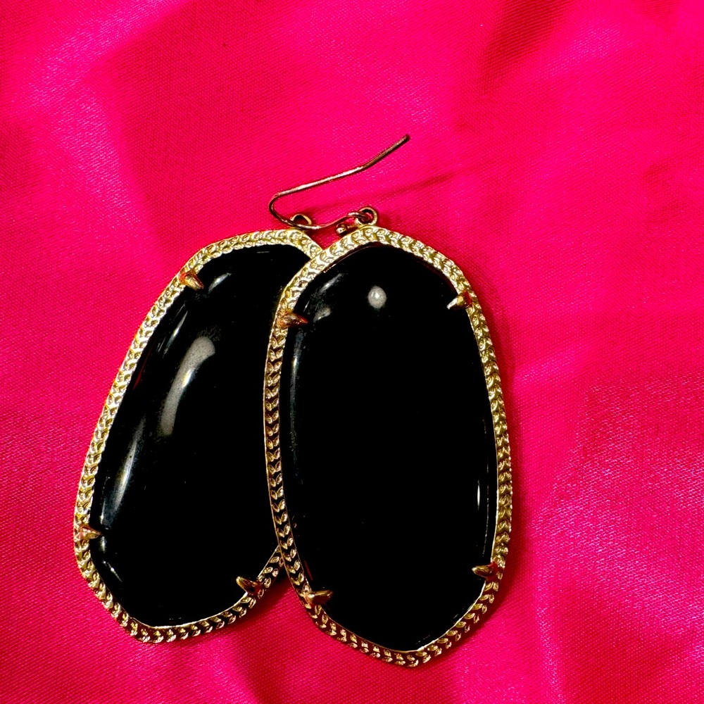 Large Black Kendra Scott Earrings